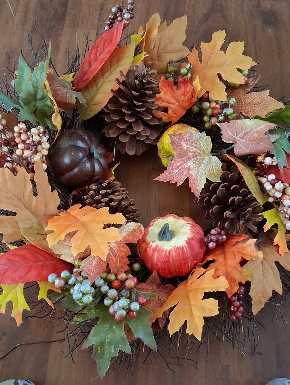 Autumn Harvest Fall Wreath - Orange & Brown